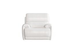 World of Leather - Link Leather Power Recliner Armchair with Power Headrest - BV Star White
