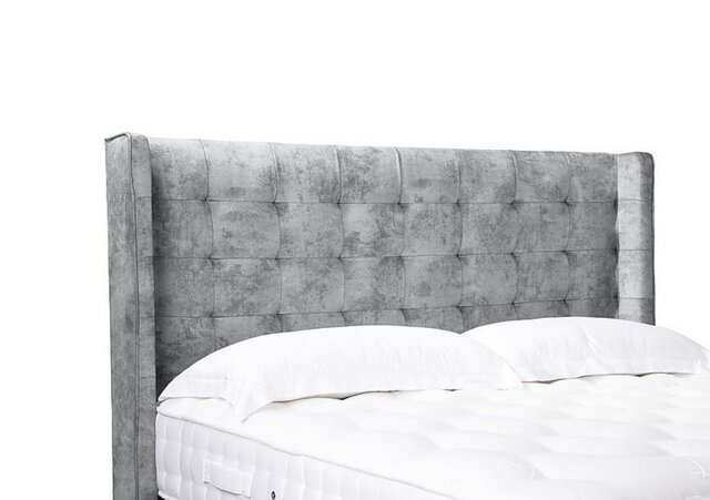 Artisan Collection Onyx High Floor Standing Headboard - Double - Daytona Silver