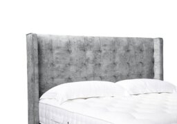 Artisan Collection Onyx High Floor Standing Headboard - Double - Daytona Silver