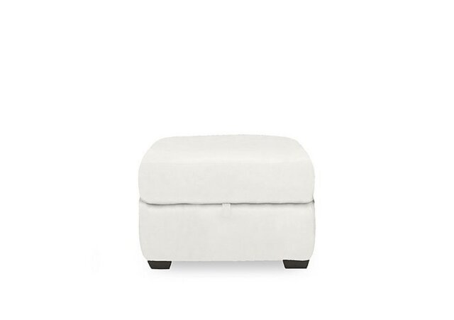 Ideal Home - Gemini NC Leather Storage Footstool - NC Star White