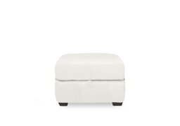 Ideal Home - Gemini NC Leather Storage Footstool - NC Star White