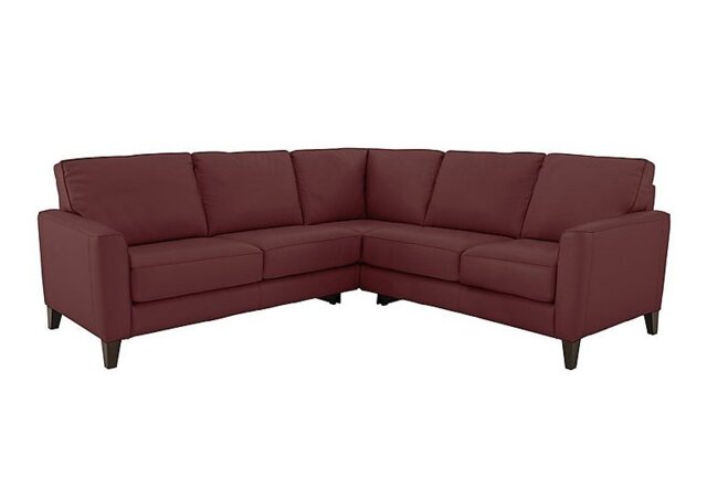World of Leather - Brondby Large BV Leather Corner Sofa - BV Deep Red