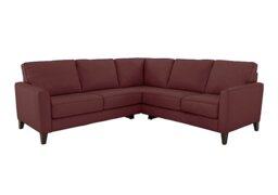 World of Leather - Brondby Large BV Leather Corner Sofa - BV Deep Red