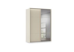 Rauch - Haven 170cm 2 Door Slider Wardrobe with 1 Glass Door, 1 Mirror Door and Lights