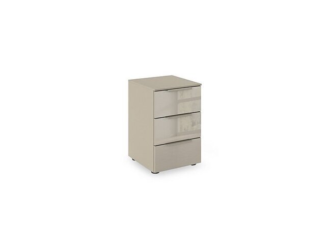 Rauch - Haven 3 Drawer Décor Bedside Cabinet with Glass Front