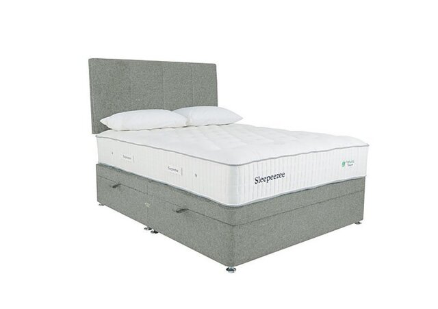Sleepeezee - Natural Touch 3000 Side Ottoman Divan Set - Small Double - Tweed Mint