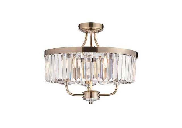 Derby 3 Light Semi Flush Ceiling Pendant