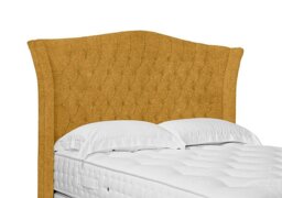 Artisan Collection Haven High Floor Standing Headboard - King Size - Tweed Mustard