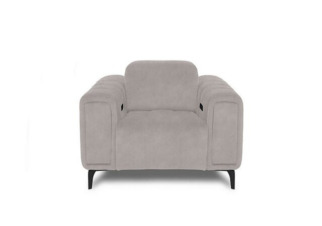Elphaba Fabric Recliner Chair with Power Recliner with Storage Arms - Dexter Ivory