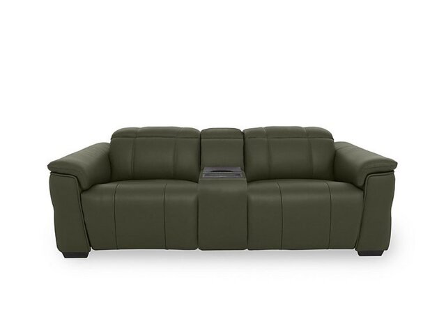 Inca NC Leather 3 Seater Power Recliner Sofa with Power Headrests and Fridge Console - Oslo Pine