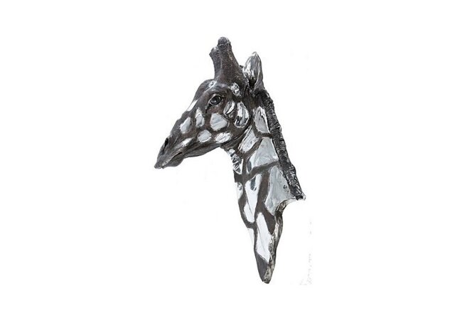 Silver Mottled Giraffe Head
