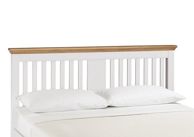 Furnitureland - Emily Wooden Floor Standing Headboard - King Size - Ivory and Oak