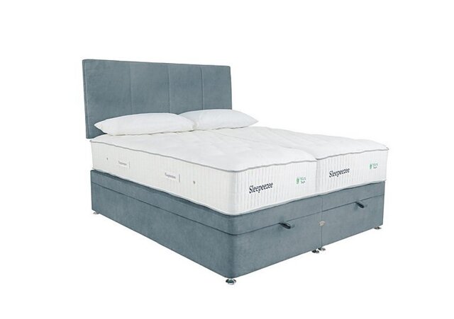 Sleepeezee - Natural Touch 3000 Zip and Link End Ottoman Divan Set - Light Blue