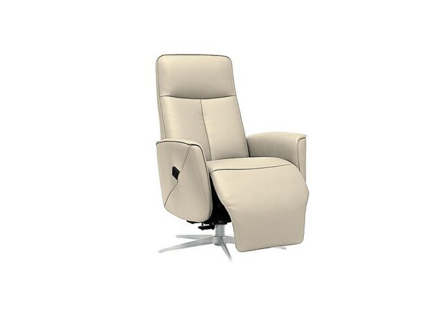 G Plan - Maribo Leather Lift and Rise Power Recliner Chair with Power Headrest and Chrome Base - Cambridge Stone