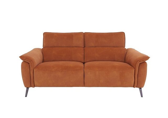 Jude Fabric 3 Seater Power Recliner Sofa with Power Headrests, Power Lumbar and Heated Seats - Dexter Pumpkin