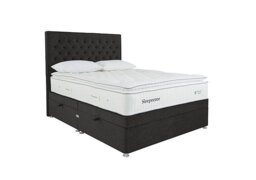 Sleepeezee - Natural Touch 3000 Pillowtop Side Ottoman Divan Set - Small Double - Tweed Charcoal