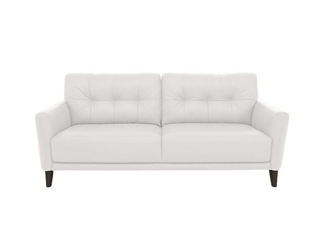 World of Leather - Uno BV Leather 3 Seater Sofa - BV Star White