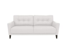World of Leather - Uno BV Leather 3 Seater Sofa - BV Star White