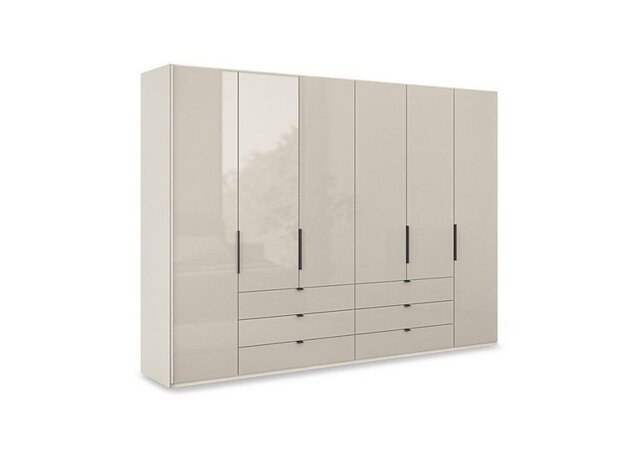 Wiemann - Amara 300cm 6 Door Bifold Combi Wardrobe with Glass Doors and Drawers