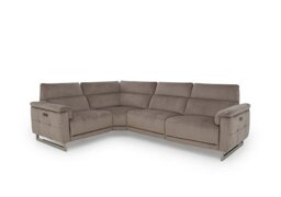 Moet Fabric Power Recliner Left Hand Facing Corner Sofa with Telescopic Headrests - Opulence Cedar