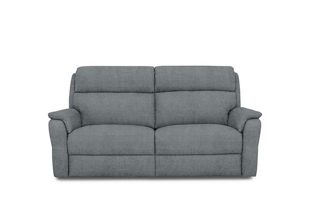Nicoletti - Vito Fabric 3 Seater Recliner Sofa with Headrests and Power Lumbar - Baobab Grigio