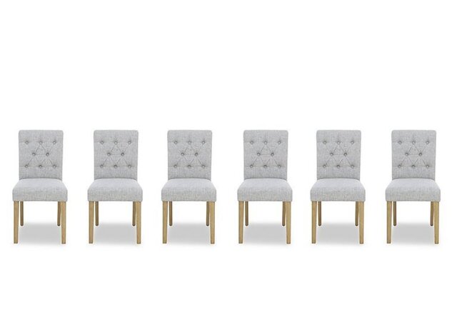 Lewis Set of 6 Button Back Dining Chairs