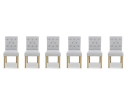 Lewis Set of 6 Button Back Dining Chairs
