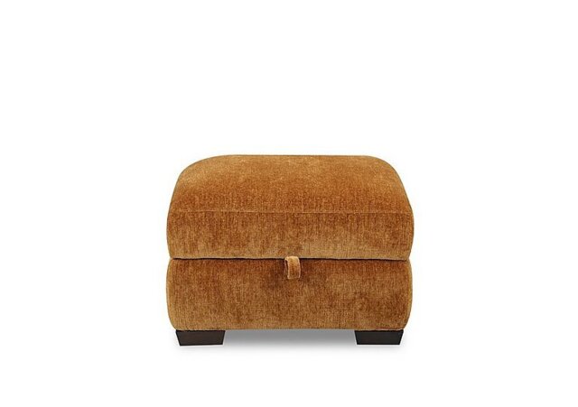 Saffron Fabric Storage Footstool