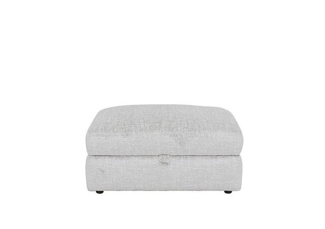 Pandora Large Storage Footstool - Plain Silver