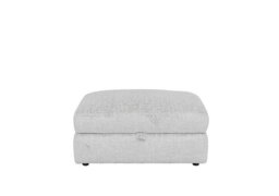 Pandora Large Storage Footstool - Plain Silver