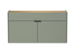 Ameca Wide Multipurpose Cabinet - Taupe Green Oak