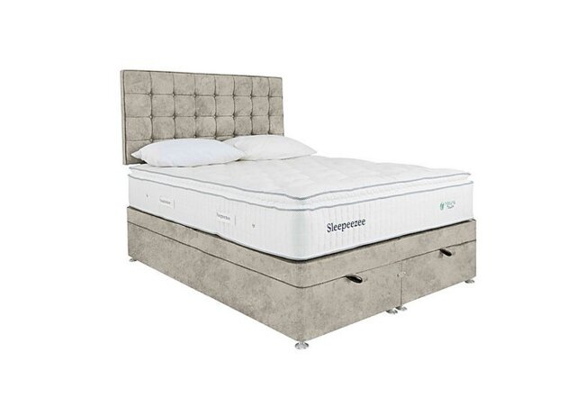 Sleepeezee - Natural Touch 2000 Pillowtop End Ottoman Divan Set - Super King - Daytona Stone
