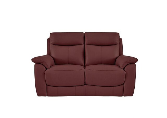 World of Leather - Echo 2 Seater Leather Sofa - BV Deep Red - Sofas and Armchairs - In Time for Christmas