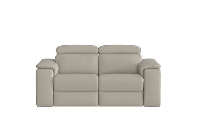 Nicoletti - Davide 2 Seater Leather Power Recliner Sofa - Torello Tortora