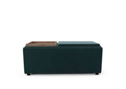 The Lounge Co. - Bronwyn Storage Bench Tray Stool - Evening Teal Wot