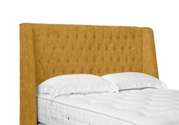 Artisan Collection Belgrave High Floor Standing Headboard - Double - Tweed Mustard
