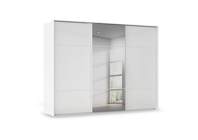 Rauch - Haven 310cm 3 Door Slider Wardrobe with 2 Glass Doors and 1 Mirror Door