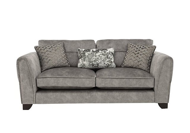 Ariana 3 Seater Fabric Classic Back Sofa - Dapple Silver
