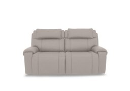 World of Leather - Hollywood BV Leather 3 Seater Power Recliner Sofa with Power Headrests and Storage Arms - Silver Grey