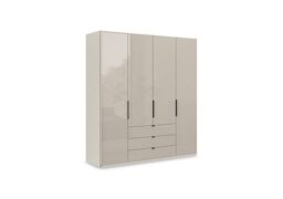 Wiemann - Amara 200cm 4 Door Combi Wardrobe with Glass Doors and Drawers
