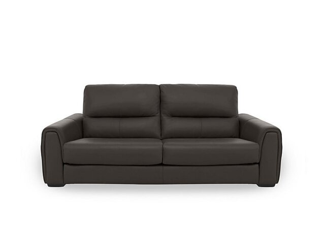 World of Leather - Flex Leather 3 Seater Sofa Bed with Storage Arms - Dark Chocolate - Sofas and Armchairs