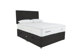 Sleepeezee - Natural Touch 3000 Side Ottoman Divan Set - King Size - Tweed Charcoal