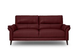 Winner 3 Seater Leather Sofa - Ruby