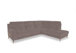Eclipse Fabric Right Hand Facing Corner Power Recliner Sofa with Power Headrests and Chaise End Storage