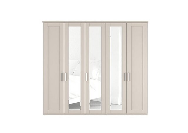 Wiemann - Kempton 5 Door Hinged Wardrobe with Mirrors - Champagne