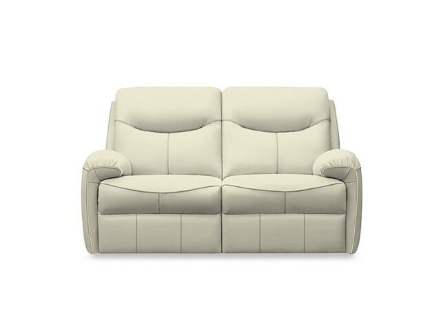G Plan - Amesbury Leather 2 Seater Power Recliner Sofa - Cambridge Chalk