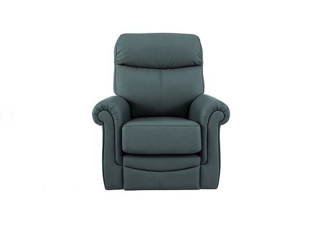 G Plan - Avon Small Leather Armchair - Cambridge Petrol Blue