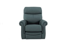 G Plan - Avon Small Leather Armchair - Cambridge Petrol Blue