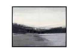 Monochrome Landscape Framed Canvas