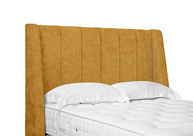 Artisan Collection Alden High Floor Standing Headboard - King Size - Tweed Mustard